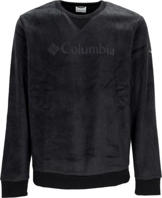 Columbia Hoodies & sweatvesten, Heren, Zwart, S, Polyester, Zwarte Fleece Crewneck Sweatshirt Lange Mouw