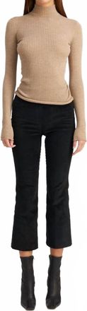 SPRWMN Crop Flare Corduroy Pants In Black