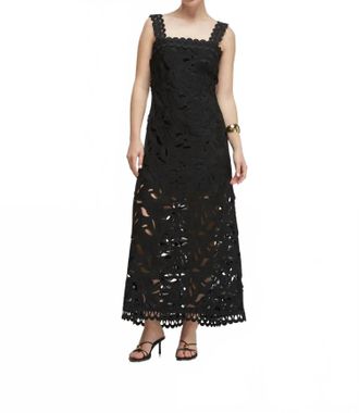 Waimari Crepusculo Midi Lace Dress In Black