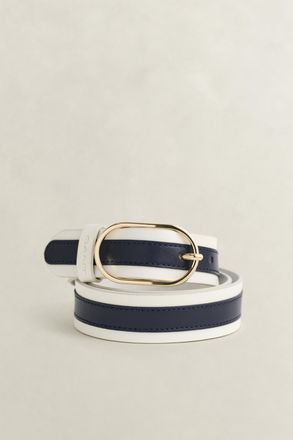 GANT Women Striped Leather Belt (100/40) CREAM