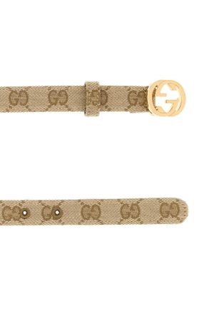 Gucci Womens Gg Fabric Belt Vintagesand Cinture