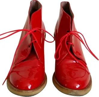 Robert Clergerie Patent Leather Ankle Boots Size 37