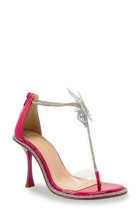 Chase + Chloe by Intouch Footwear Rhinestone Butterfly Sandal in Fuchsia Pu at Nordstrom Rack, Size 6.5