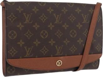 Louis Vuitton Pre-owned Monogram Canvas Schoudertas - Dames - Vintage Schoudertas - Bruin - ONE Size - Leer - Vintage
