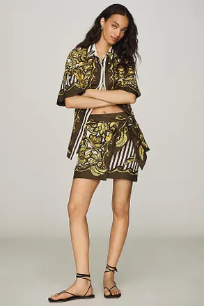 Alemais Mona Hemp Mini Sarong Skirt