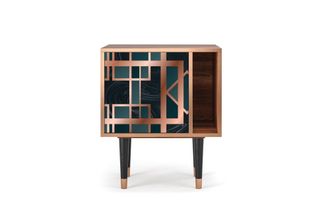 StoryZ Mesita de noche azul-verde 1 puerta L 58 cm