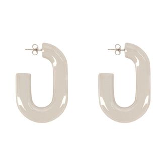 Paco Rabanne Accessoires, Dames, Grijs, ONE Size, XL Link Earrings