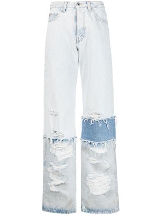Heron Preston Jeans met patchwork - Blauw
