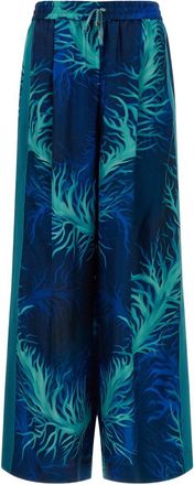 F.R.S. F. R.S. Womens Printed Silk Trousers