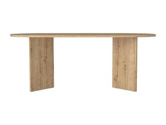 Vente-Unique Dining Table for 8 - Light Natural - TOPANIA in Light Oak