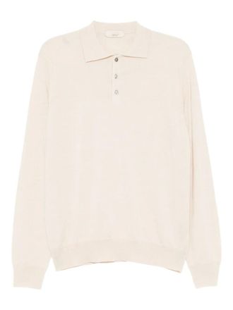 Aur&eacute;lien Merino Polo shirt - Neutrals