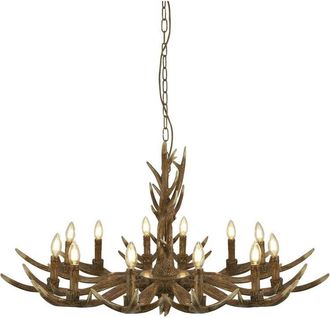 Searchlight Searchlight Stag - 12 Light Pendant Brown, E14