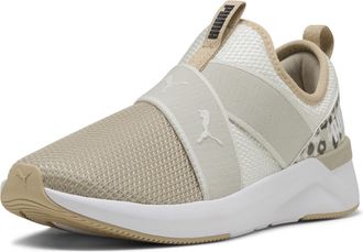 Puma Womens Softride Harli Slip on Training Shoes Sneaker, Warm White-Toasted Almond-Black, 5 UK