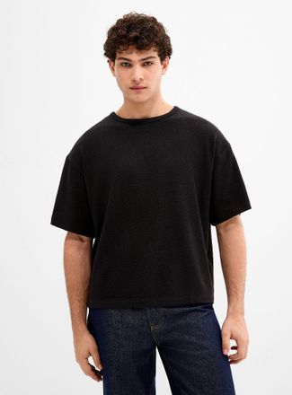 Le 31 Mens Crepe knit T-shirt Oversized fit