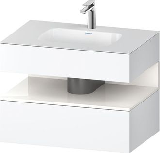 Duravit Qatego Lavabo Encastrado Con Base De Lavabo Consola, - Duravit