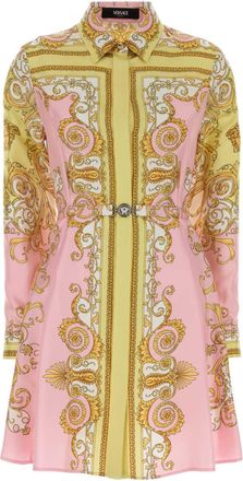 Versace Printed Twill Shirt Dress