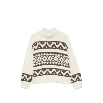 PESERICO Sequin-embellished Jacquard-knit Sweater
