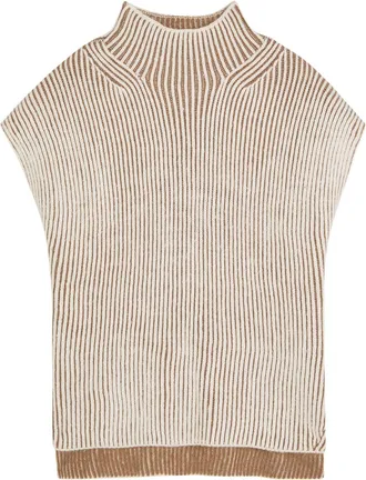 Varley Lauren Ribbed Knit top - Beige - XL (UK16 / XL)