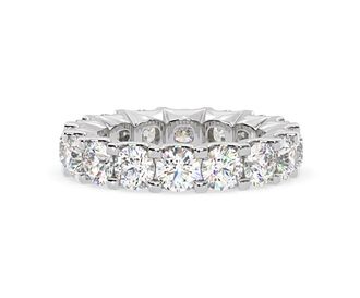 The Diamond Store Chloe Lab Diamond Eternity Ring 18K White Gold Claw Set 5.00ct G/Vs