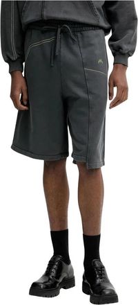 A-Cold-Wall* Logo-Print Shorts - Heren - Korte Broeken - Grijs - S - Katoen - Korte Broeken