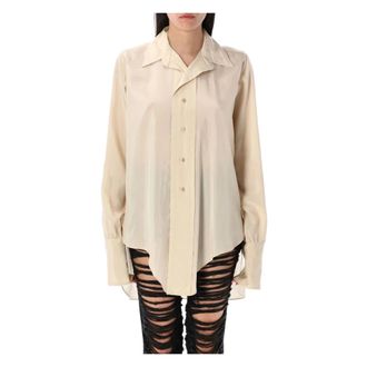 Maison Margiela Dames, Blouses & Shirts, Beige, Maat: XS Viscose
