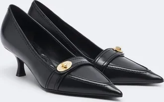 Burberry Cotswolds leather pumps