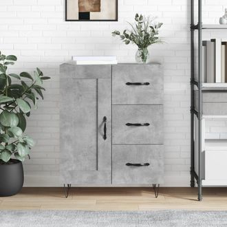 Berkfield Home Sideboard Concrete Grey 69.5x34x90 cm Engineered Wood