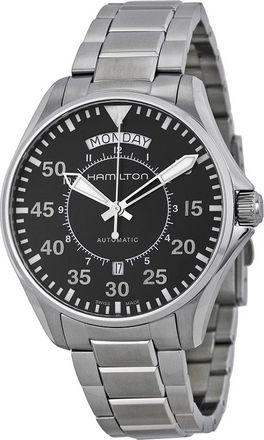 Hamilton Pre-owned Hamilton Khaki Aviation Black Dial Mens Watch H64615135