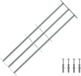 vidaXL Reja De Seguridad Para Ventanas Con 3 Barandas 3 Uds. Vidaxl