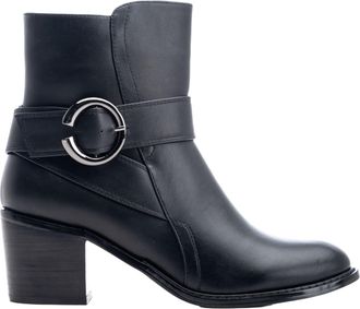 Kor&ouml;shi Womens Leather Effect Ankle Boot, Black/White, 5 UK