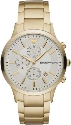 Emporio Armani Accessoires, Heren, Geel, ONE Size, Renato Chronograaf Horloge