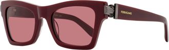 Ferragamo Ferragamo Womens Gancini Evolution Sunglasses SF2013S 606 Burgundy 52mm