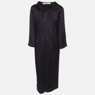 Marina Rinaldi Deep Mauve Crepe Tunic Mini Dress