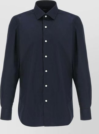 Finamore cotton poplin long-sleeve shirt