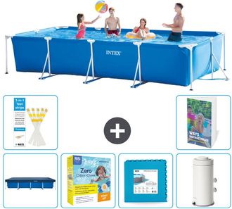 Intex Piscina Con Estructura Rectangular - 450x220x84 Cm - 7-piezas S102