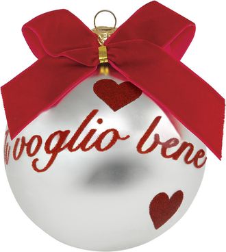 KASANOVA Pallina Natale Ti voglio bene perlata 10 cm