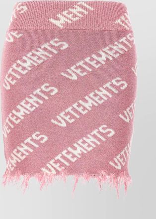 VETEMENTS signature lurex monogram knit skirt