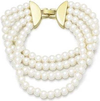 Adornia Multistrand Faux Pearl Bracelet in White at Nordstrom Rack