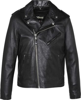 Schott NYC Perfecto Slim Jacket - Heren - Leren en Su&egrave;de Jassen - Zwart - S - Leer - Jassen