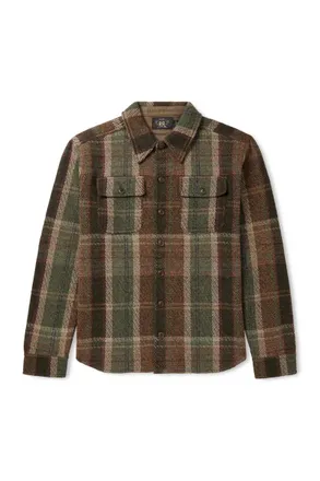 Ralph Lauren Matlock Checked Wool and Cashmere-Blend Shirt