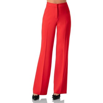 Ivonne Red Tailored Wide-Leg Pants at Nordstrom, Size 14