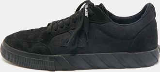 Off-white Black Suede Vulcanized Lace Up Sneakers