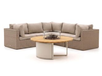 Forza Furniture Forza Cecita/Cosiloft hoek loungeset met vuurtafel 6-delig