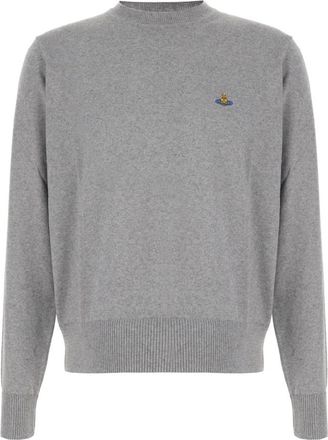 Vivienne Westwood Alex Ronde Hals Trui - Heren - Ronde hals truien - Grijs - S - Katoen - Truien & Vesten