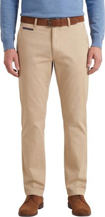 Gardeur katoenen broek beige effen katoen