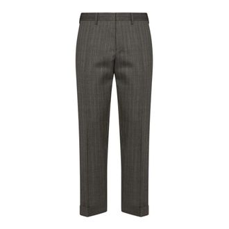 Dries Van Noten Broeken, Heren, Grijs, XL, Wol, Dries Van Noten Rtw