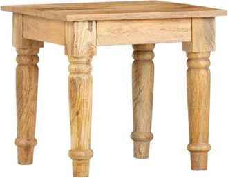 vidaXL Vidaxl - Mesa Auxiliar De Madera Maciza De Mango 43x43x40 Cm