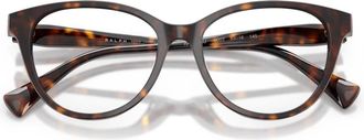 Ralph Lauren Glasses, unisex, Brown, Size: 53 MM Optical Frame