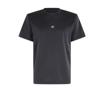 C.P. Company T-Shirts, male, Black, Size: S Mercerized Jersey 70/2 Gasato Short Sleeve T-Shirt