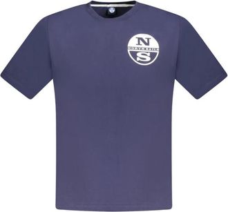 North Sails Blauw Katoenen Heren T-Shirt Vet Print - Heren - T-shirts - Blauw - XL - Katoen - Tops